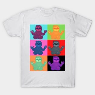 Sloth Yoga pop art, T-Shirt